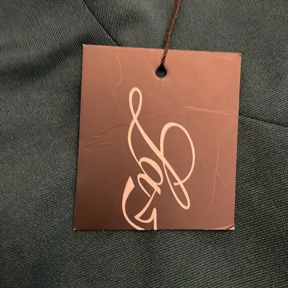 La Femme Green One Shoulder Gown 28176  Size 2 New - Picture 5 of 6